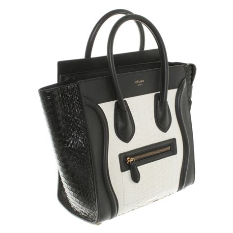 celine paris bag black and white|celine bags price.